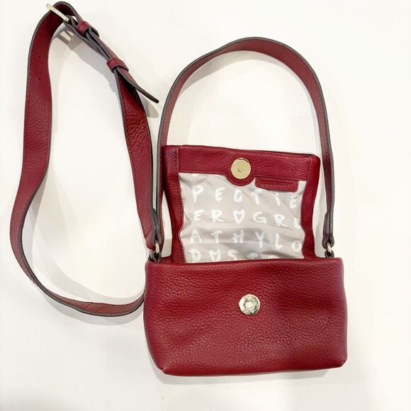 Aimee Kestenberg Leather Crossbody Handbag Burgundy - Picture 2 of 9